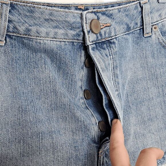 ASOS Distressed Jean Shorts size 12 - Picture 4 of 6